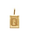 Pingente Retangulo Letra "Q"  - 00 - 20mm x 42mm - 4.00gr