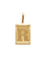 Pingente Retangulo Letra "R"  - 00 - 20mm x 42mm - 3.99gr