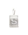 Pingente AG Retangulo Letra  "S"  - G1 - 20mm x 42mm - 3.64gr