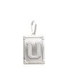 Pingente AG Retangulo Letra  "U"  - G1 - 20mm x 42mm - 3.69gr