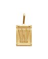 Pingente Retangulo Letra "W"  - 00 - 20mm x 42mm - 4.00gr