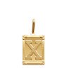 Pingente Retangulo Letra "X"  - 00 - 20mm x 42mm - 4.00gr