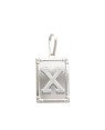 Pingente AG Retangulo Letra  "X"  - G1 - 20mm x 42mm - 3.73gr