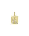 Pingente Placa Chanfrada N.S. Aparecida Diamantado (Rodio) - 00 - 12mm x 21mm - 1.62gr