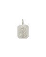 Pingente AG Placa Chanfrada N.S. Aparecida Diamantado - G1 - 12mm x 21mm - 1.60gr