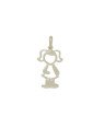 Pingente AG Menina Vaz 20mm - G1 - 13mm x 28mm - 1.05gr