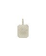 Pingente AG Placa Chanfrada Espirito Santo Diamantado - G1 - 12mm x 21mm - 1.73gr