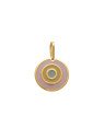 Pingente Olho Grego 15mm (Rosa Claro/Amarelo/Azul Claro) - 00 - 15mm x 22mm - 1.22gr