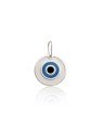 Pingente AG Olho Grego 15mm (Branco/Azul/ Preto) - G3 - 15mm x 22mm - 1.62gr
