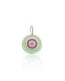 Pingente AG Olho Grego 15mm (Verde/Rosa Escuro/Azul Claro) - G3 - 15mm x 22mm - 1.58gr