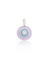 Pingente AG Olho Grego 15mm (Lavanda/Azul Claro/Rosa Claro) - G3 - 15mm x 22mm - 1.58gr