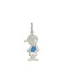 Pingente AG Menino Estampado 20mm c/ Resina (azul e branco) - G5 - 10mm x 28mm - 1.30gr