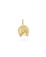 Pingente Cavalo c/ Ferradura 18mm (S/ Rodio) - 00 - 11mm x 29mm - 1.40gr
