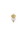 Pingente Fundicao - 1 Zirconia - Coroa Vazada c/ Coracao  - 00 - 8mm x 15mm - 1.36gr