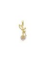 Pingente Fundicao - 1 Zirconia - Fada c/ Coracao  - 00 - 8mm x 31mm - 1.33gr