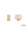 Pingente Fundicao - 1 Zirconia - Coracao 12mm  - 00 - 12mm x 12mm - 2.49gr