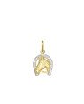 Pingente Cavalo c/ Ferradura (Rodio) - 00 - 13mm x 22mm - 0.74gr