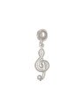Pingente AG Berloque Nota Musical Dupla  - G3 - 9mm x 33mm - 1.48gr