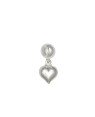 Pingente AG Berloque Coracao Duplo  - G3 - 10mm x 23mm - 1.52gr