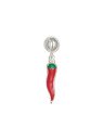 Pingente AG Berloque Pimenta Dupla c/ Resina - G5 - 5mm x 32mm - 1.62gr