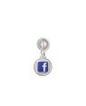 Pingente AG Berloque Facebook 11mm c/ Resina - G5 - 11mm x 23mm - 1.45gr