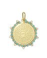 Pingente c/ Oracao Pai Nosso Borda c/ Acrilico e Strass - 00 - 32mm x 41mm - 3.98gr