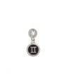 Pingente AG Berloque Redondo 11mm Signo Gemeos c/ Resina - G5 - 11mm x 23mm - 1.49gr