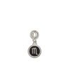 Pingente AG Berloque Redondo 11mm Signo Escorpiao c/ Resina - G5 - 11mm x 23mm - 1.47gr