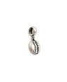Pingente Prata (Envelhecida) Berloque Buzio Vazado  - G5 - 9mm x 24mm - 1.35gr
