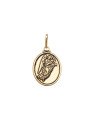 Pingente Oval 15,5x22,5 Anjo Gabriel (c/ Resina Envelhecida) - 00 - 16mm x 29mm - 1.68gr