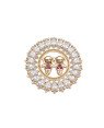 Pingente Fundido Redondo c/ 2 Meninas c/ 28 Zirconia   - 00 - 30mm x 31mm - 7.30gr