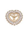Pingente Fundido Coracao Espirito Santo c/ 22 Zirconia - 00 - 32mm x 30mm - 6.83gr