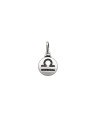 Pingente AG (Envelhecida) Signo Libra c/ Simbolo Reticulado - G3 - 11mm x 19mm - 0.90gr
