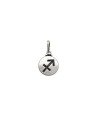 Pingente AG (Envelhecida) Signo Sagitario Simbolo Reticulado - G3 - 11mm x 19mm - 0.94gr