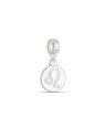 Pingente AG Berloque (SEM Envelher) Signo Leao Liso c/ Simbolo Reticulado - G5 - 11mm x 22mm - 1.51gr