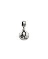 Pingente AG Berloque (Envelhecida) Signo Leao Liso c/ Simbolo Reticulado - G5 - 11mm x 22mm - 1.46gr