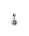 Pingente AG Berloque (Envelhecida) Signo Virgem Liso c/ Simbolo Reticulado - G5 - 11mm x 22mm - 1.47gr