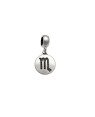 Pingente AG Berloque (Envelhecida) Signo Escorpiao Liso c/ Simbolo Reticulado - G5 - 11mm x 22mm - 1.41gr