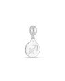 Pingente AG Berloque (SEM Envelher) Signo Sagitario Liso c/ Simbolo Reticulado - G5 - 11mm x 22mm - 1.49gr