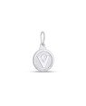 Pingente AG (SEM Envelhecer) Redondo 11mm Profissao "Veterinaria"  - G3 - 11mm x 19mm - 0.88gr