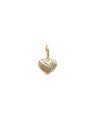 Pingente Coracao 7mm c/ Detalhes Relevo  (Rodio) - 00 - 8mm x 13mm - 0.40gr