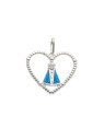 Pingente AG Coracao c/ Terco 20mm Vaz N.S.Aparecida (Resina) - G5 - 23mm x 25mm - 1.29gr