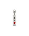 Pingente AG Berloque Placa 20x4 Amor c/ Resina Coracao Vermelho - G5 - 4mm x 28mm - 1.25gr
