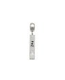Pingente AG Berloque Placa 20x4 Paz c/ Resina Esp. Sto Branco - G5 - 4mm x 28mm - 1.29gr
