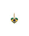 Pingente Coracao 12mm Bandeira "Brasil" (Resina) - 00 - 12mm x 17mm - 0.64gr