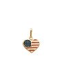 Pingente Coracao 12mm Bandeira "Estados Unidos" (Resina) - 00 - 12mm x 17mm - 0.64gr