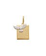 Pingente Oracao Pai nosso c/ Espirito Santo 15mm (Rodio) - 00 - 16mm x 23mm - 1.40gr