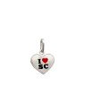 Pingente AG Coracao 12mm I Love Santa Catarina SC (Resina) - G5 - 12mm x 17mm - 0.81gr