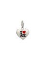 Pingente AG Coracao 12mm I Love Sergipe SE (Resina) - G5 - 12mm x 17mm - 0.82gr
