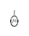 Pingente AG Oval Fe Vazado (Resina) - G5 - 14mm x 29mm - 1.23gr